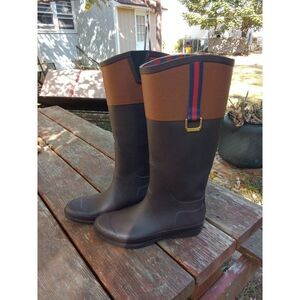 Tommy Hilfiger Boots Rain Mud Snow Esquire Riding 8 Brown